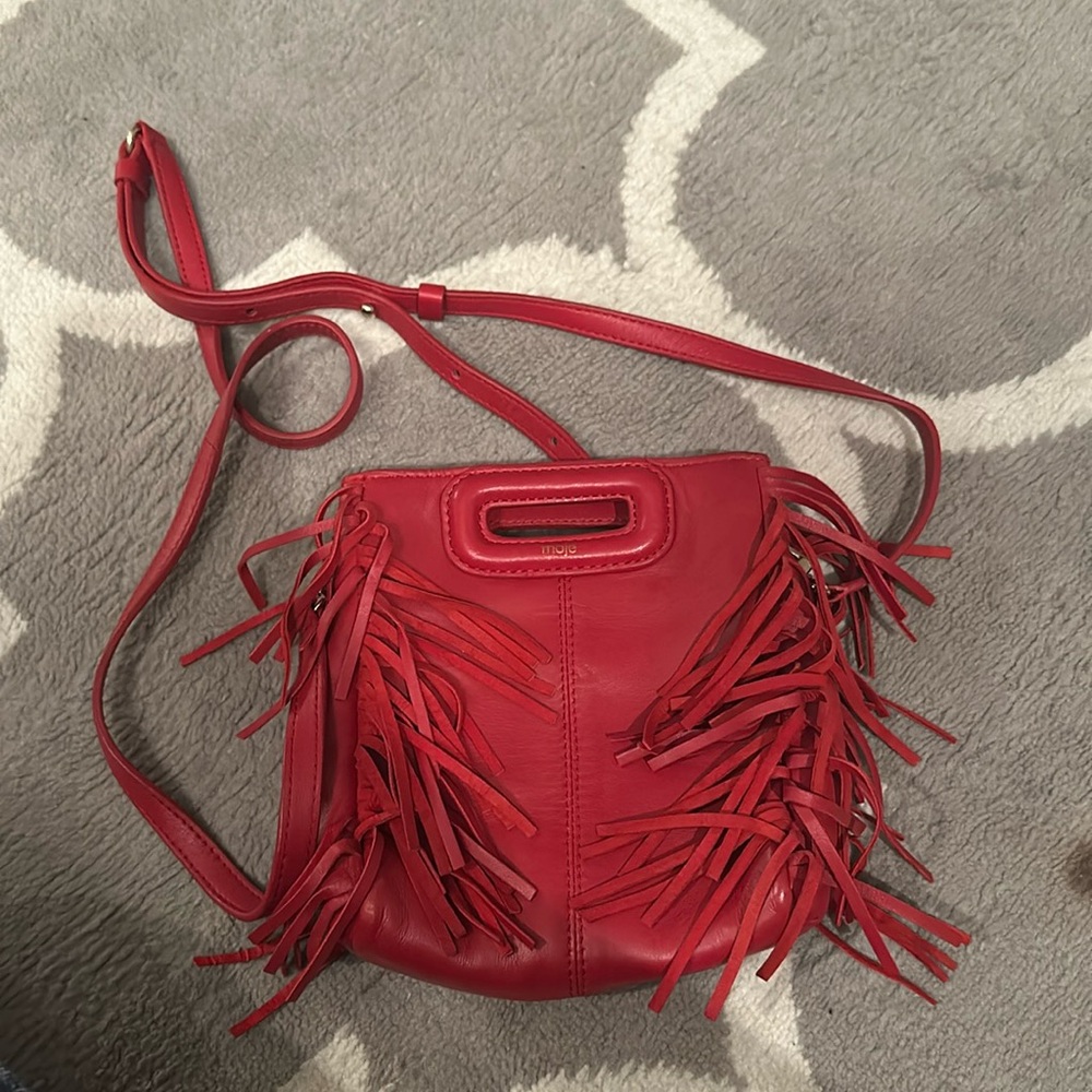 Mini red maje crossbody